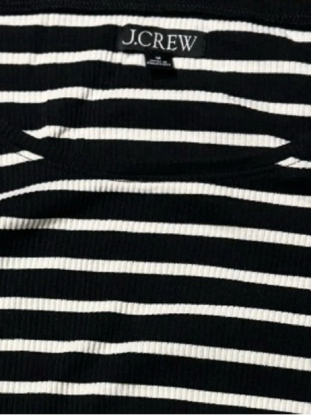 J.Crew Striped Ribbed Long Sleeve T-Shirt size M